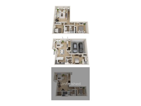 Floor plan for 3 beds, 2.5 baths, 2880 sqft